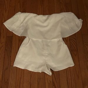 White She & sky romper